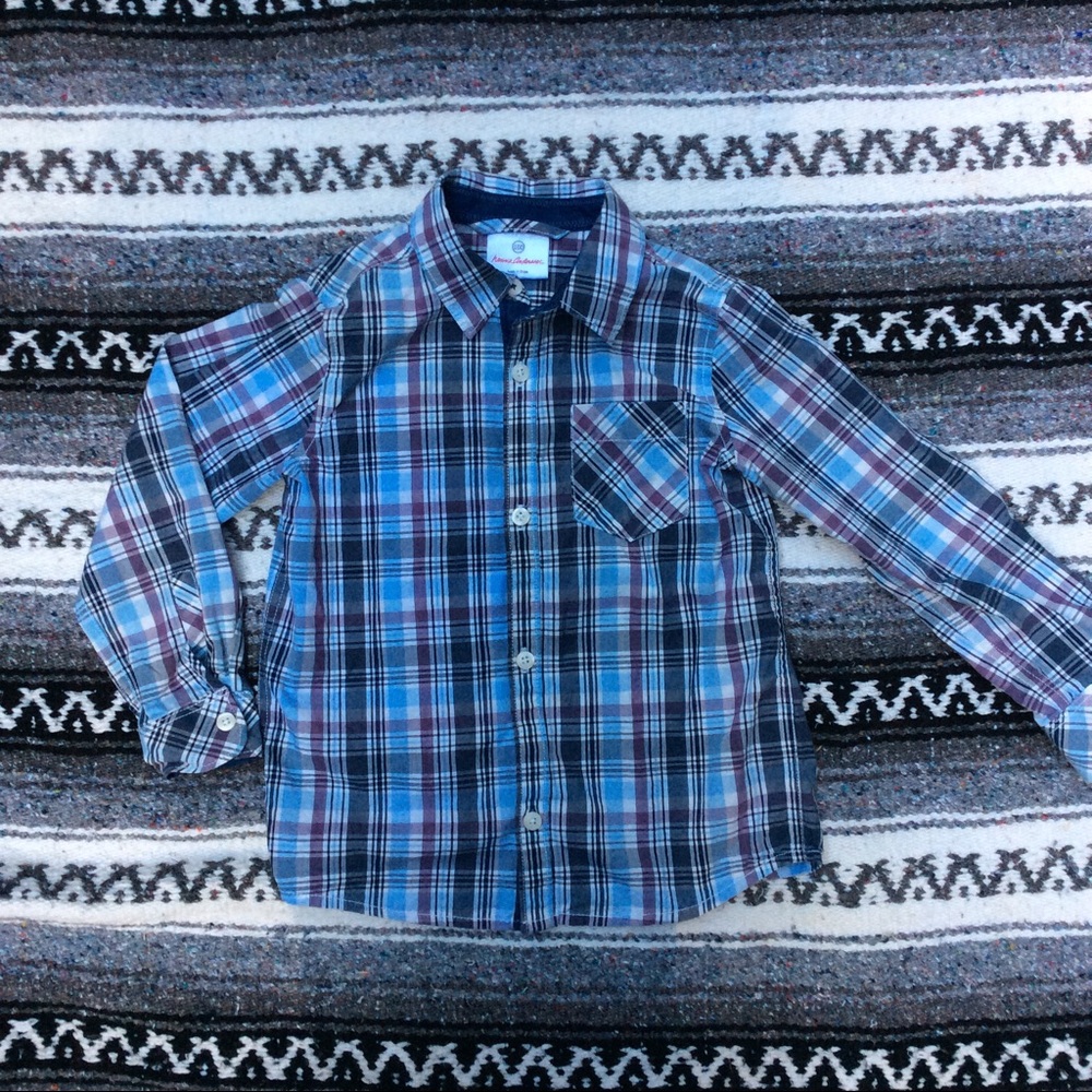 Hanna Andersson Purple Blue Shirt Size 4/100